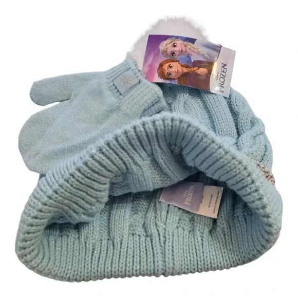 Disney Little Girl's Frozen 2 Winter Beanie Hat and Mitten Set - Picture 5 of 5